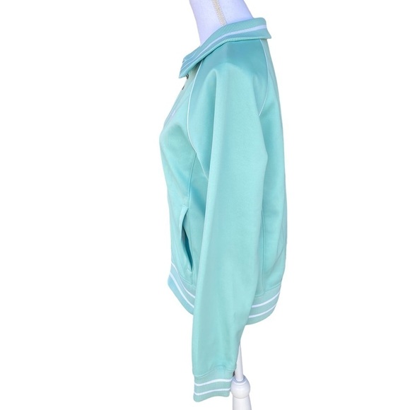 The North Face Full Zip Retro Track Jacket Mint White Size Large Varsity Stripes - Picture 2 of 13